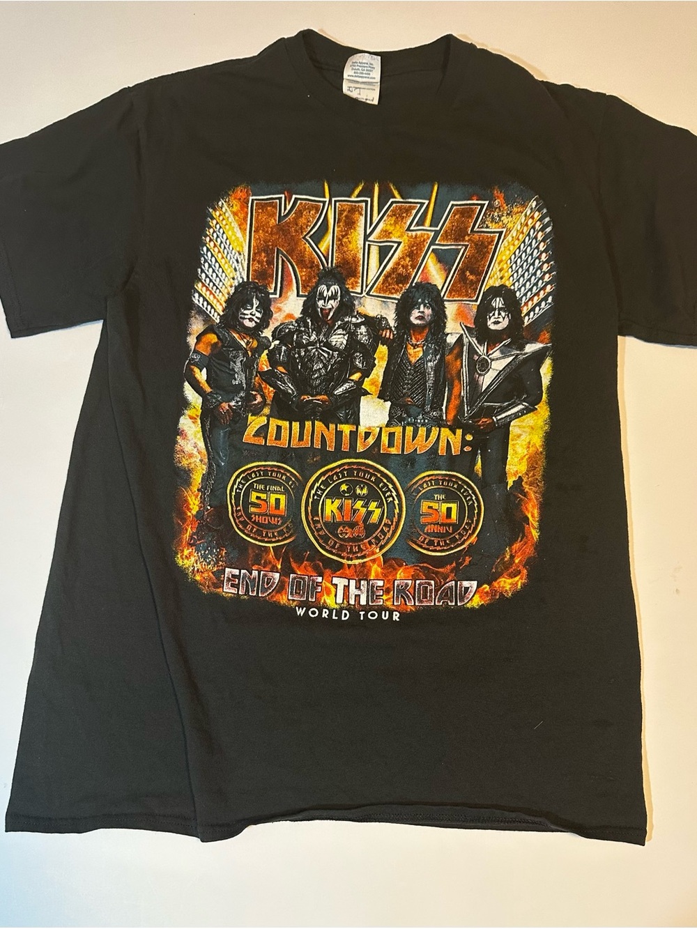 KISS Countdown End Of The Road World T-Shirt 2 Sided 2023